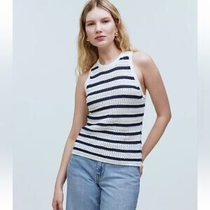 NWT Madewell Crochet-Knit Crewneck Sweater Tank